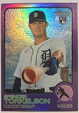 2022 HERITAGE HIGH NUMBER SPENCER TORKELSON PURPLE CHROME REFRACTOR #629 RC