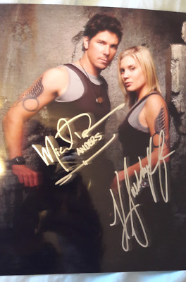 Katee Sackhoff Michael Trucco BSG autograph original UACC A.F.T.A.L.