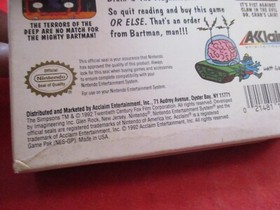 The Simpsons Bartman Meets Radioactive Man (Nintendo NES) COMPLETE w/ Box poster