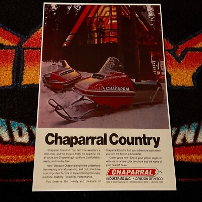    71 CHAPARRAL Snowmobile Poster  vintage sled ((CHAP COUNTRY))