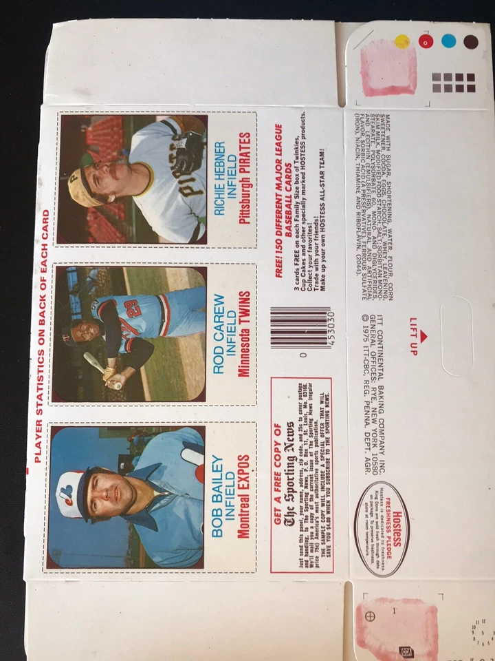 1975 HOSTESS #55-57 ROD CAREW CAIXA COMPLETA — ESTADO IMPECÁVEL💥*** (tgcs) - Imagem 3 de 4