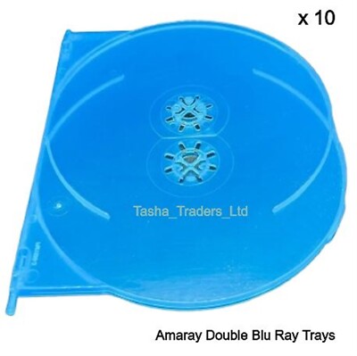 10 x Doppel Amaray Blu Ray Tabletts passen in zwei Discs Hüllen