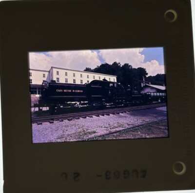 1983 CASS SCENIC RAILROAD TRAIN, WEST VIRGINIA 35mm Film Slide FREE US SHIPPING!
