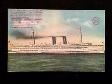 c1924 S.S.Yale & S.S. Harvard, Los Angeles Steamship Co. Vintage Postcard