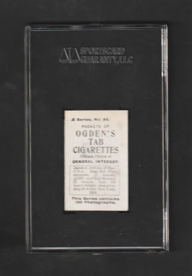 1901 Ogden's Tabs James J Jefferies ~ Boxing HOF ~~ SGC Graded - Image 2 of 2
