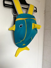 Zaino "Tresspass" bambino nuovo senza etichette, turchese, giallo, grigio. Neoprene/poliestere