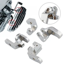 Chrome Driver Floorboard Relocation Brackets fit for Harley FL 1" Forward & Out