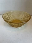VTG Anchor Hocking Soreno Honey Gold Glass Amber Ripple Bowl Small 4.5oz