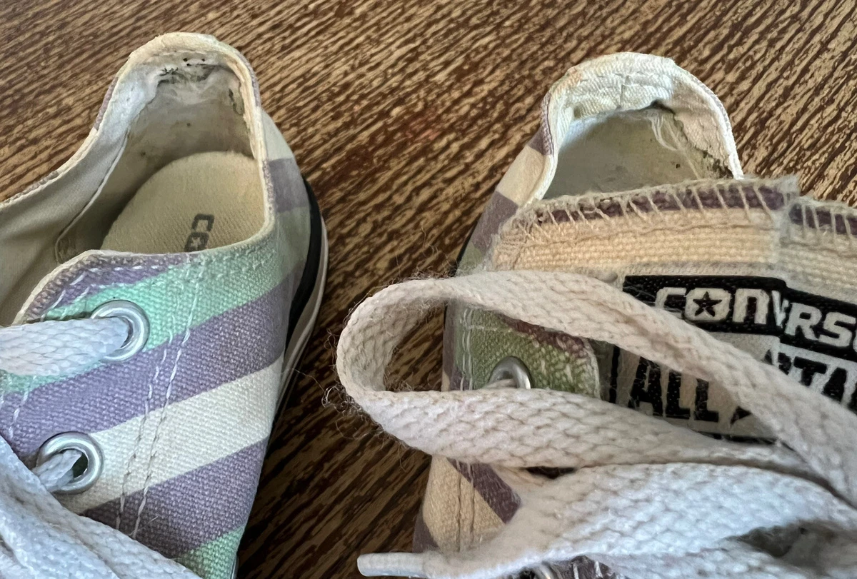 Converse Chuck Taylor All Star Lo Youth Purple Green White Stripe