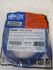 Tripp Lite Cat 6 Gigabit Blue Snagless Patch Cable RJ45 Male to Male , 10 ft