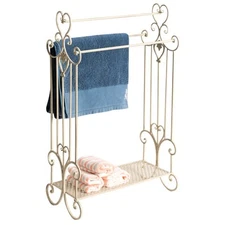 Free Standing Towel Rack for Bathroom 3 Tier Metal Towel Rack Stand with Shelf