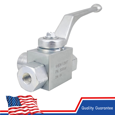 #ad Hydraulic Ball Valve KHB 1 8quot; NPT 7250 PSI High Pressure Shut Off 3 Way $26.99