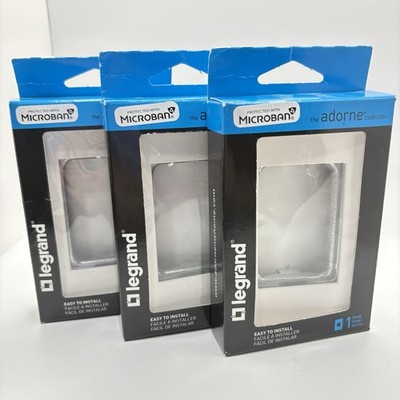 Lot 3 Legrand Adorne AWP1G3PW4 White 1 Gang Wall Plate Covers New