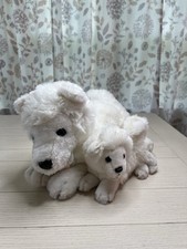 Vintage 1983 Dakin White Mama Puppy Dog Soft Plush Animal 13 7