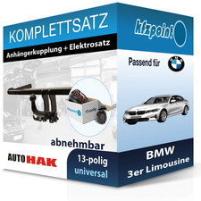 AUTO HAK Anhängekupplung abnehmbar und E-Satz 13polig für BMW 3er Limo. 18- FP