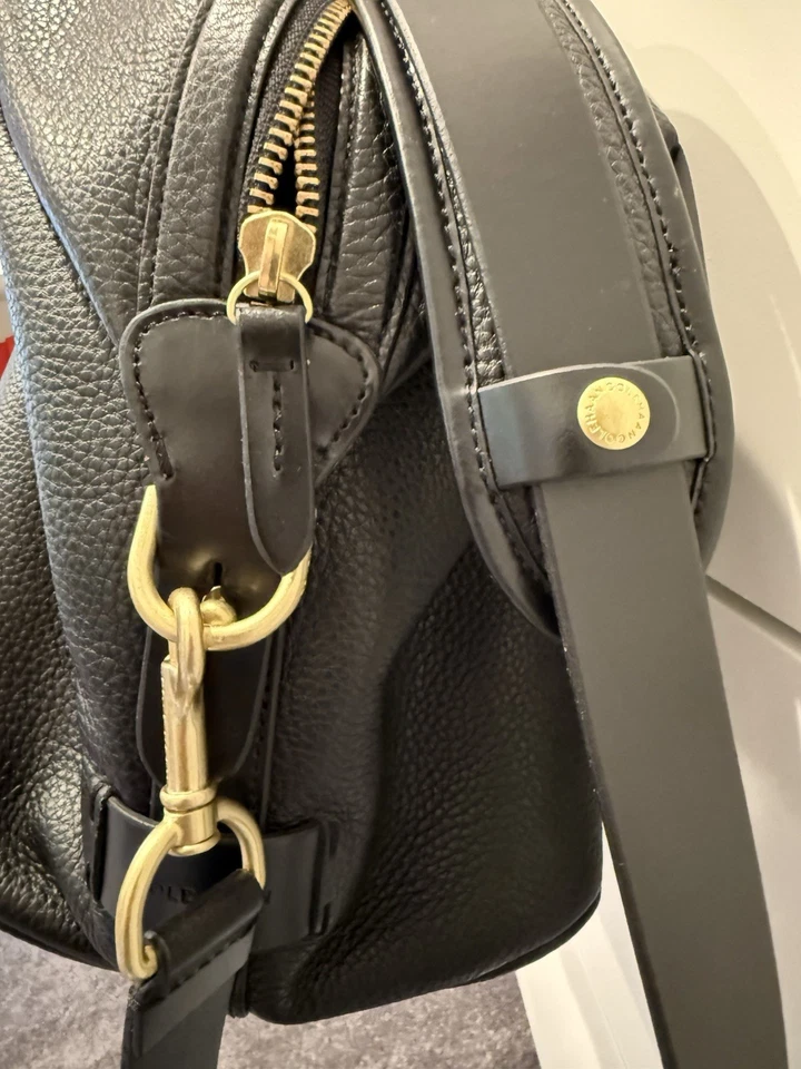 COLE HAAN BRAYTON ИЗ ЧЕРНОЙ КОЖИ ПУТЕШЕСТВИЙ DUFFEL НОЧЬ СУМКА НОВЫЙ БЕЗ ЯРЛЫКОВ - Изображение 4 из 4