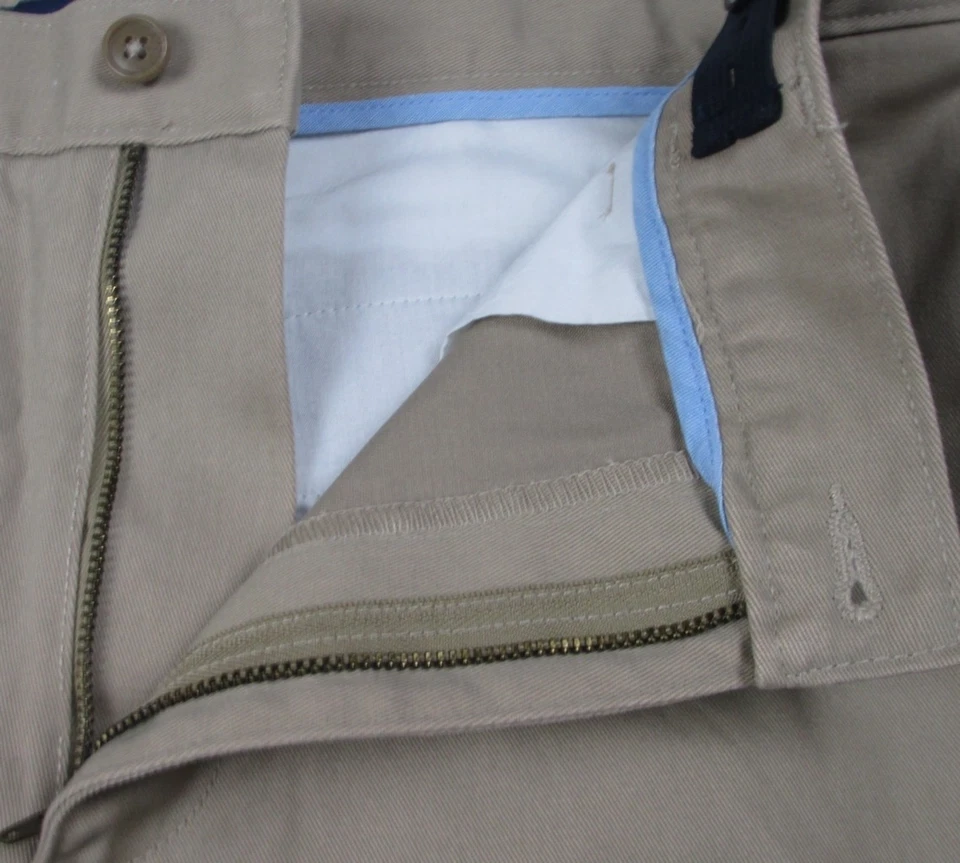 LANDS END Caqui Uniforme Escolar Frente Liso Algodón Chino Pantalones Cortos Niños 20 NUEVO Foto 3 de 4