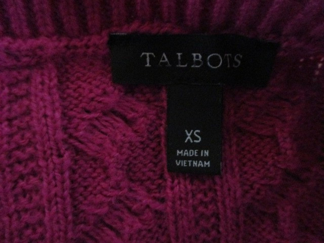 Talbots Cable Knit Button Detailing on Shoulder C… - image 6