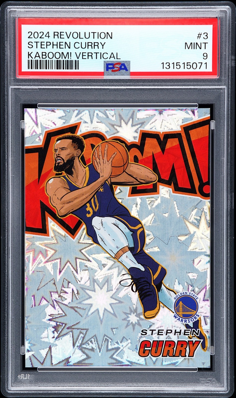2024 PANINI REVOLUTION KABOOM! VERTICAL #3 STEPHEN CURRY PSA 9