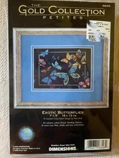 Dimensions #6846 Exotic Butterflies Gold Collection Petite Cross Stitch Kit NEW