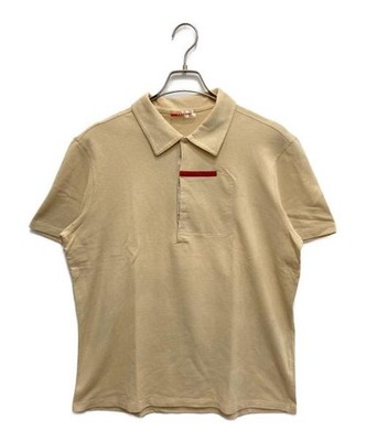 PRADA SPORTS                    Rubber logo decorated polo shirt beige