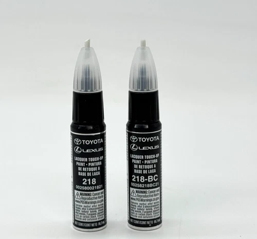 Toyota Touch-up Paint Midnight Black Metallic + Base Coat (218) Genuine OEM OE