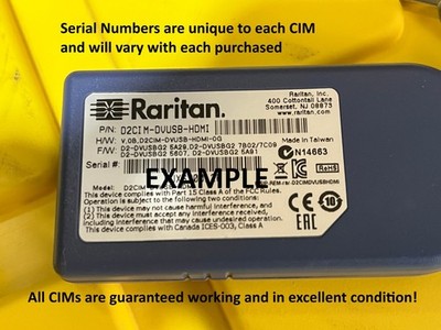 Raritan D2CIM-DVUSB-HDMI Dominion KX II/III HDMI Virtual Media KVM CIM - USED