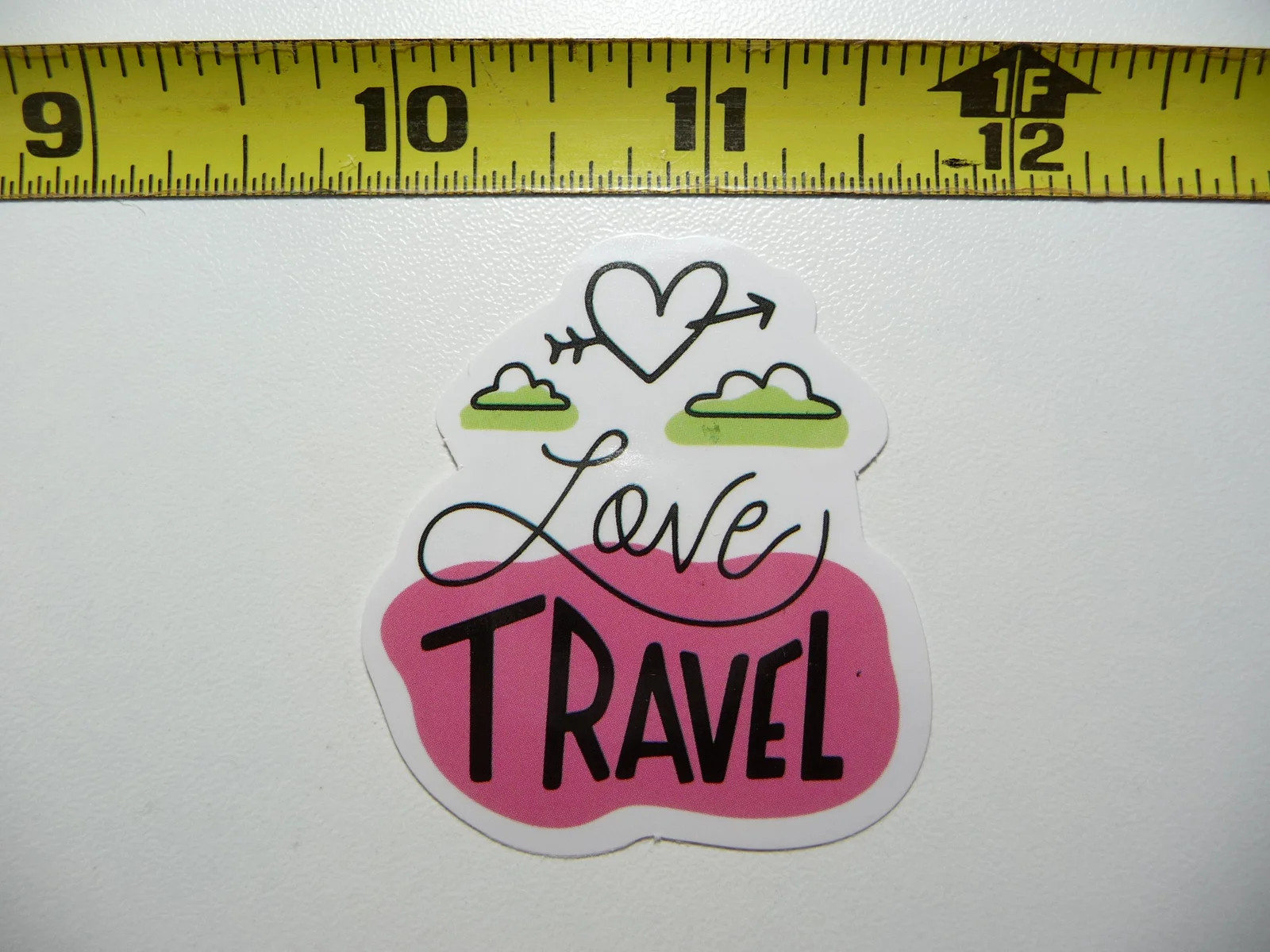 Heart Love Travel Positive Small Sticker Decal Motivational Motivate