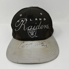 Vintage Oakland Raiders Hat Script Signed George Atkinson 70s Soul Patrol