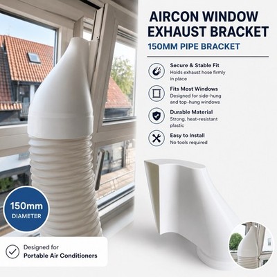 150 mm Tragbare Klimaanlage Fenster Abluft Halterung Adapter Schlauch Entlüfter Weiß
