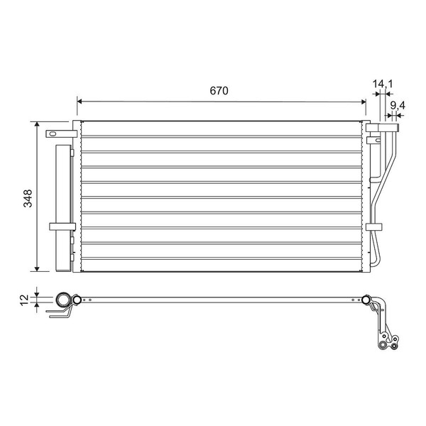Valeo 814488 Kondensator, Klimaanlage-image