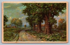 Postcard Vintage Rally Day Sunday School 1925 Rural Scene Connecticut  N055