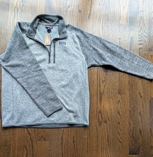 Patagonia Better Sweater 1/4 Zip Fleece Pullover Mens XL Nickel Gray NWT 25523