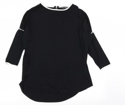 Schwarzes Basic-T-Shirt Damen UK-Größe 12 auswählen