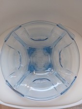 antike hellblaue Glasschale  für Obst oder Deko 31 cm 