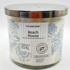 Goose Creek Beach House 3-wick Candle Jar 14.5 oz Citrus Grass Apricot Summer