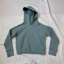OshKosh B  gosh Girls Quilted Hoodie Sweatshirt Blue Size 8 Soft Pullover