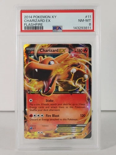 Charizard EX - Ultra Rare - XY Flashfire - POKEMON 2014 - #11 - PSA 8