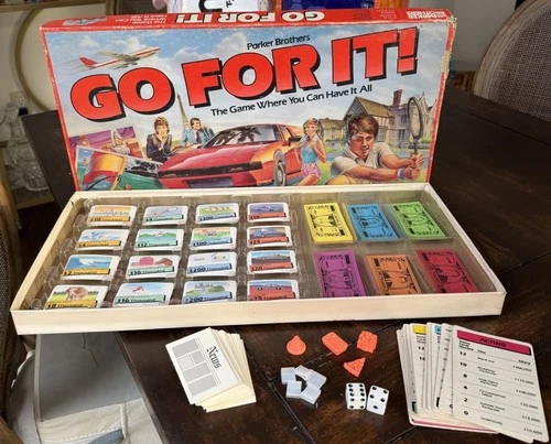 Go For It! Board Game Parker Brothers 1985 Vintage Near Complete