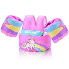 Toddler Swim Vest for 22-70 lbs Kids Floaties Swim Jacket with Arm Water Wing...