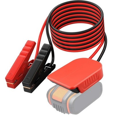6FT Jump Starter Adapter For Worx 20V 4PIN with Jumper Cable Car Battery Charger