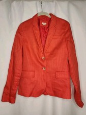 J.Crew Factory Linen Schoolboy Blazer Orange Size 2