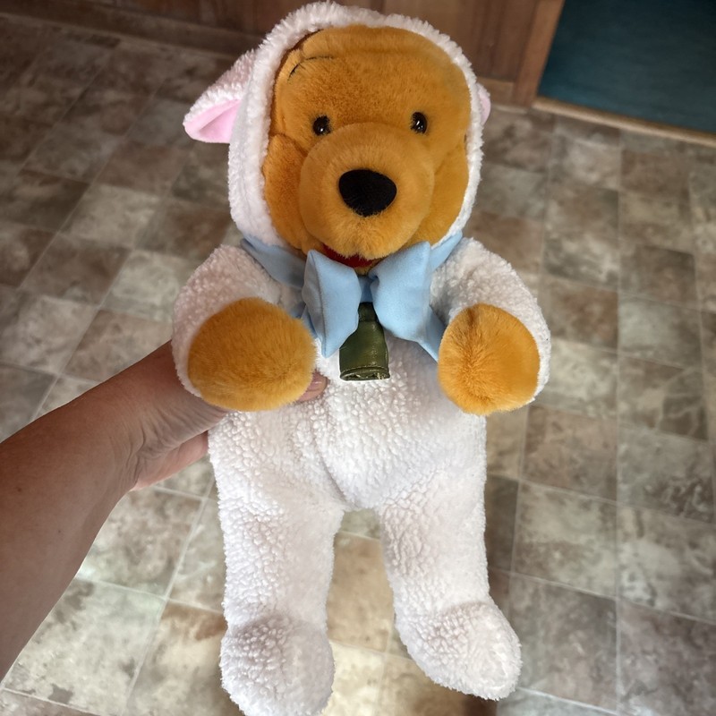 Disney  Plush 2000 Winnie The Pooh As Bunny Easter Stuffed Animal Toy 16.5"  