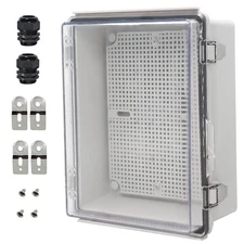 Junction Box IP67 Waterproof Electrical Box Hinged Clear Cover Stainless Stee...