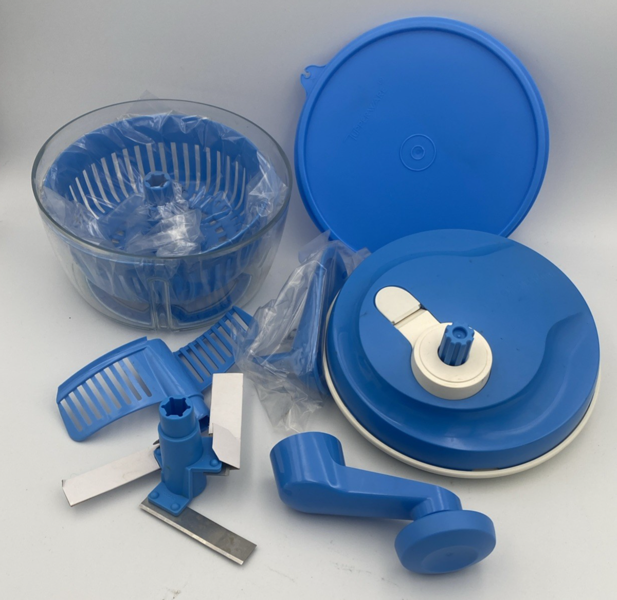Tupperware Quick Chef Pro System Blue Manual Food Processor