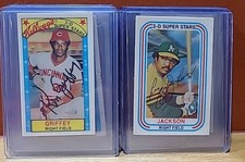  Kellogg's 3D Super Stars vintage Baseball Cards, mostly 1970s