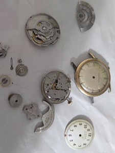 Vintage Eterna Matic watch Parts.Movements, main plate , gears etc