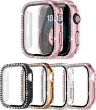 4 Pack Bling Case for Apple Watch SE 3/SE 2/SE/6/5/4 40mmm, Glitter Rhinestone D