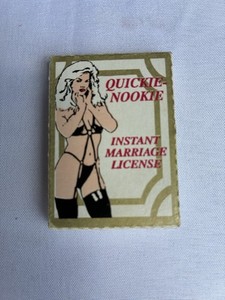 Vintage QUICKEY NOOKEY Nookie Instant Marriage License Novelty RARE!!