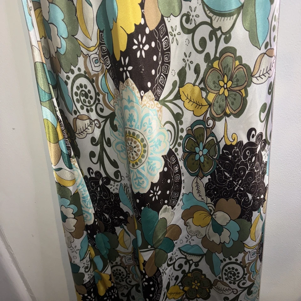 Maxi Vestido Babydoll Floral Hippie Boho De Colección Y2k City Triangles Talla 11 S/M Foto 4 de 4